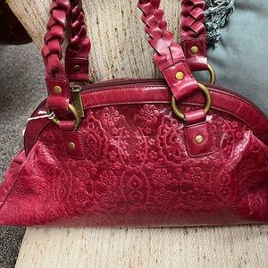 HOBO leather purse with braided handles